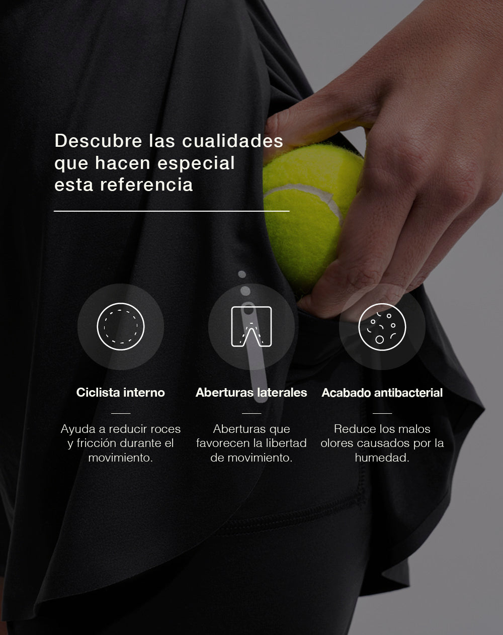 Short deportivo ciclista interno negra mujer