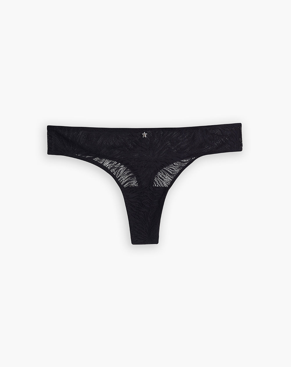 Panty brasilero en punto tiro medio negro