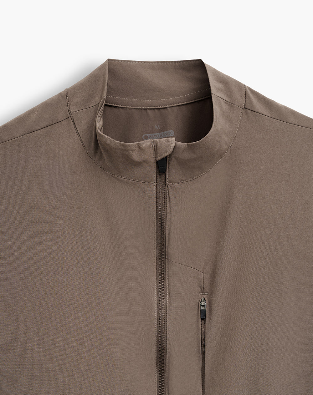 Chaleco regular fit sin capucha cafe