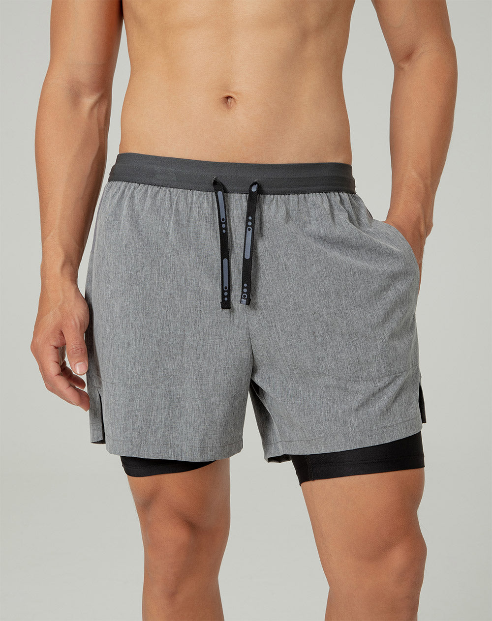 Pantaloneta deportiva ciclista interno gris para hombre