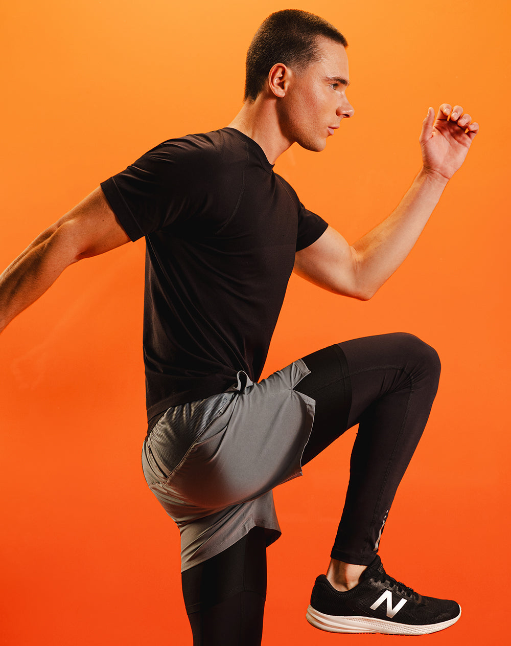 Pantaloneta deportiva ciclista interno gris verdoso hombre