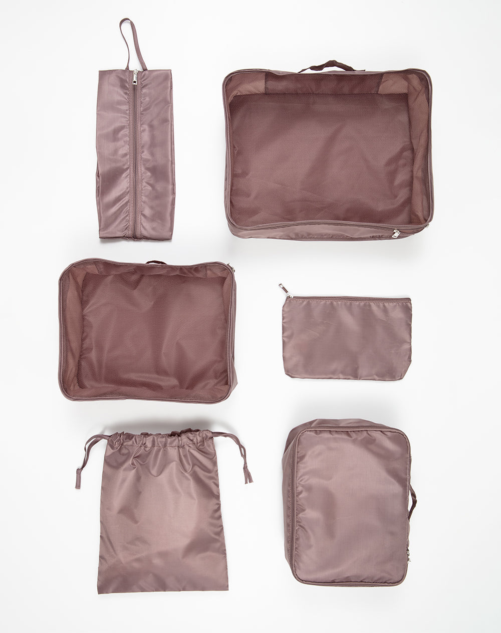 Set de 6 estuches cafés