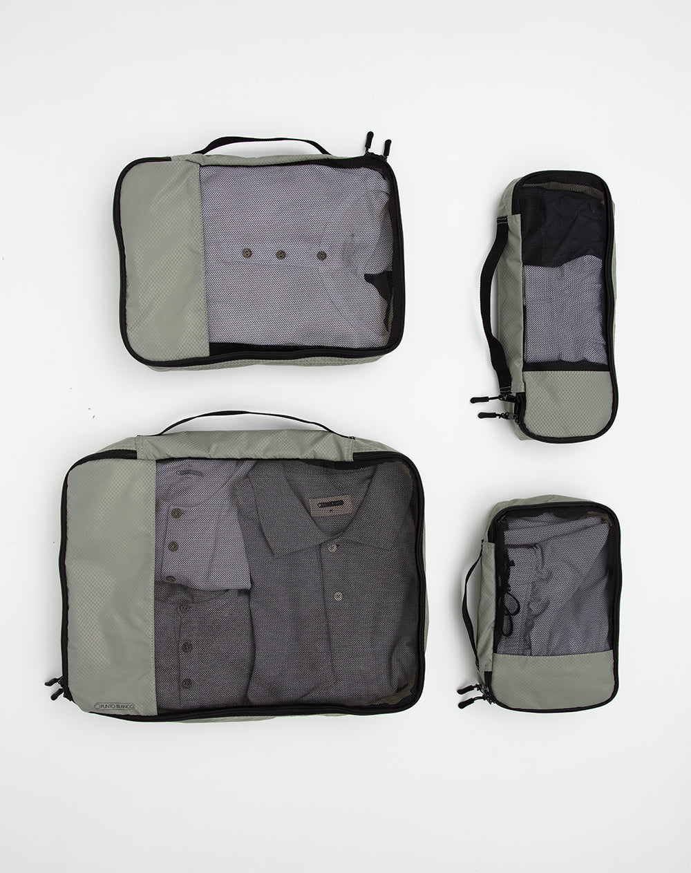 Set de 4 estuches grises