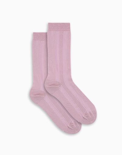Medias mujer largas algodón rosa