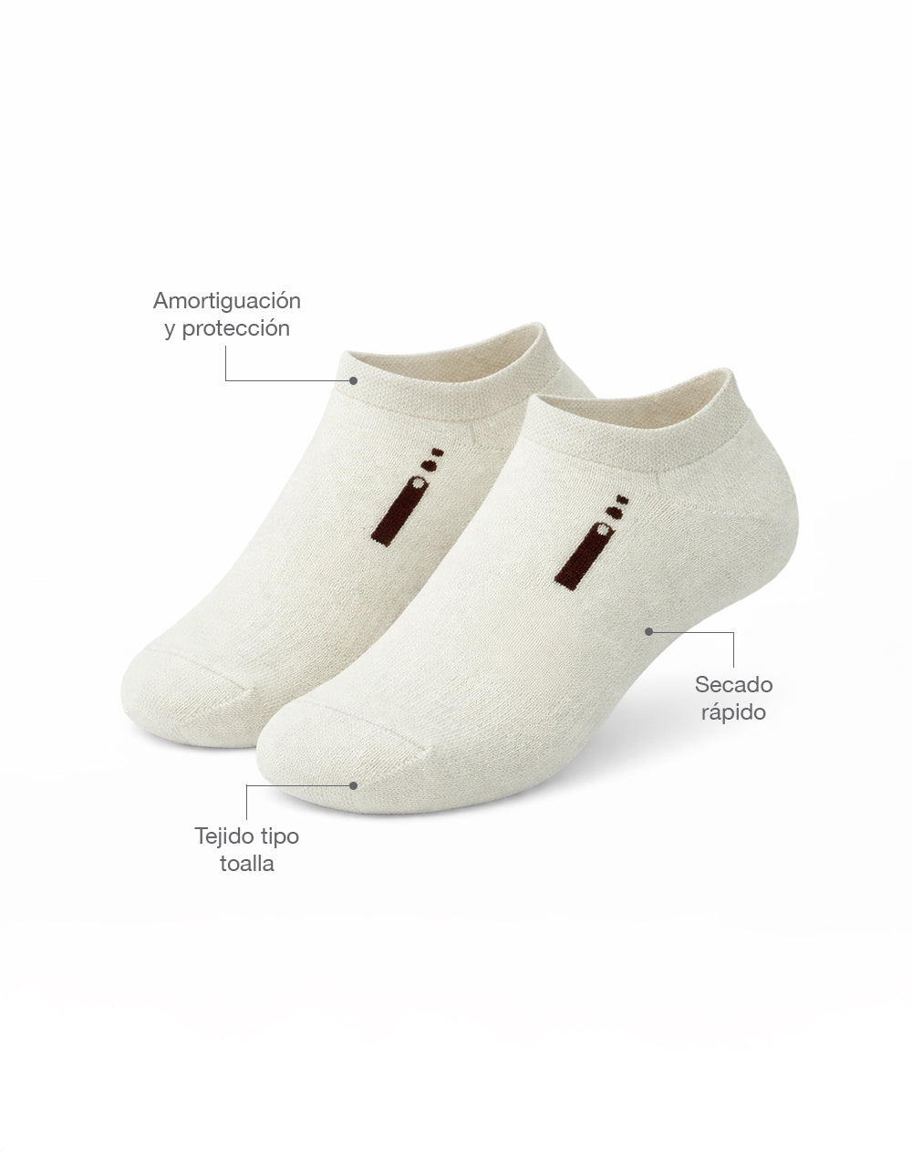 Medias deportivas mujer tobillera secado rápido caqui