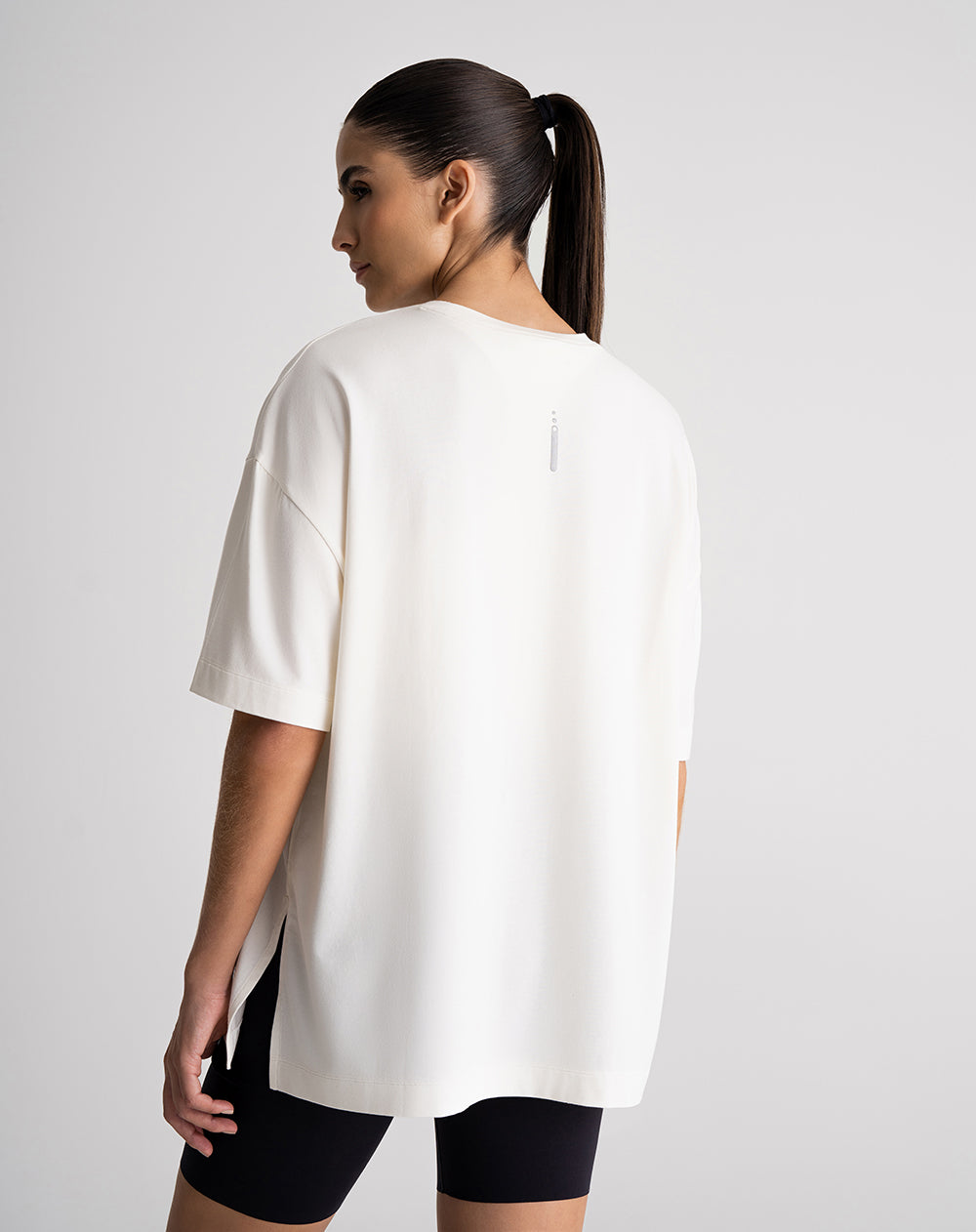 Camiseta oversized fit manga corta habana