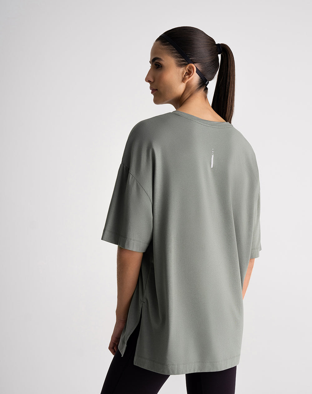 Camiseta oversized fit manga corta verde