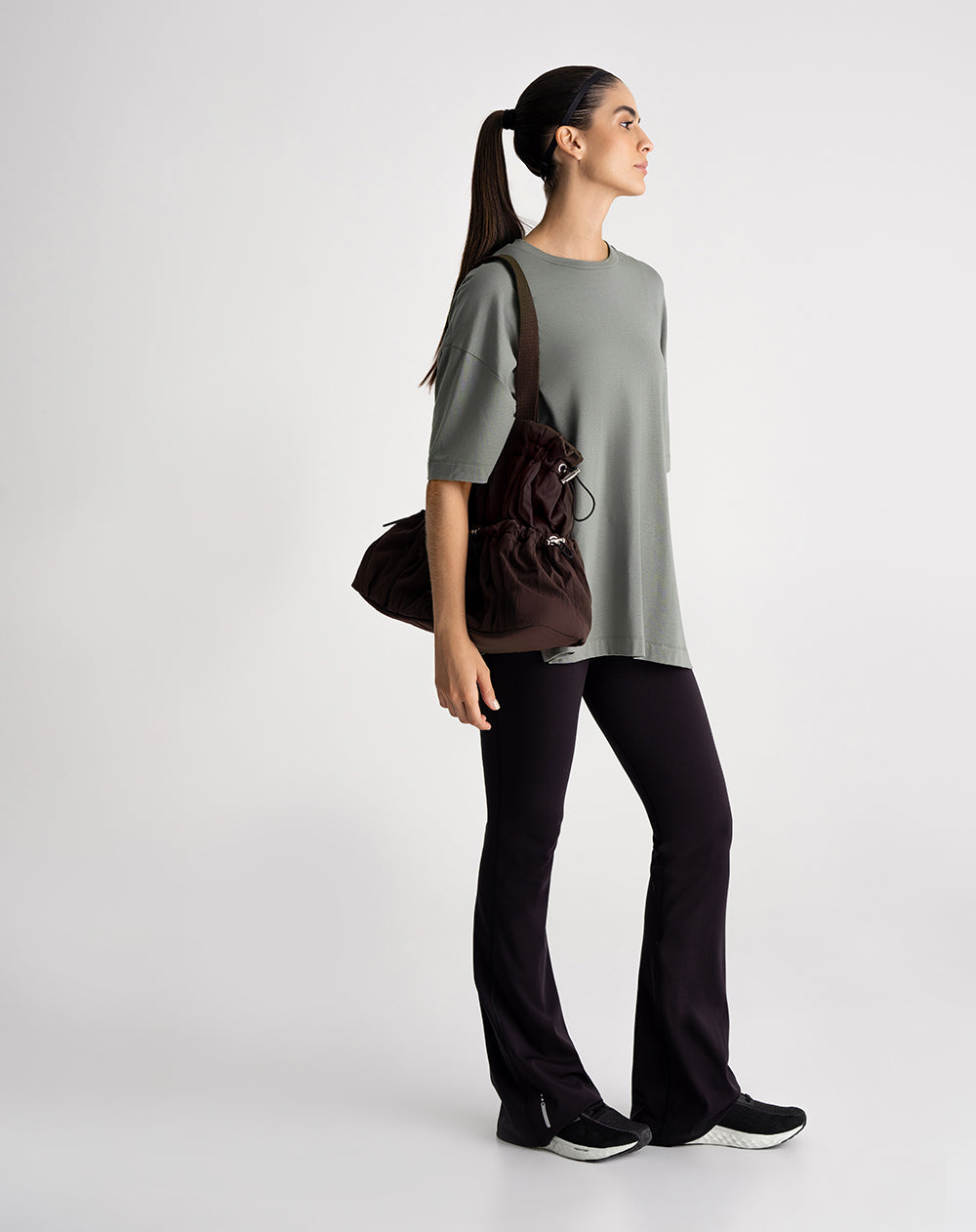 Camiseta oversized fit manga corta verde