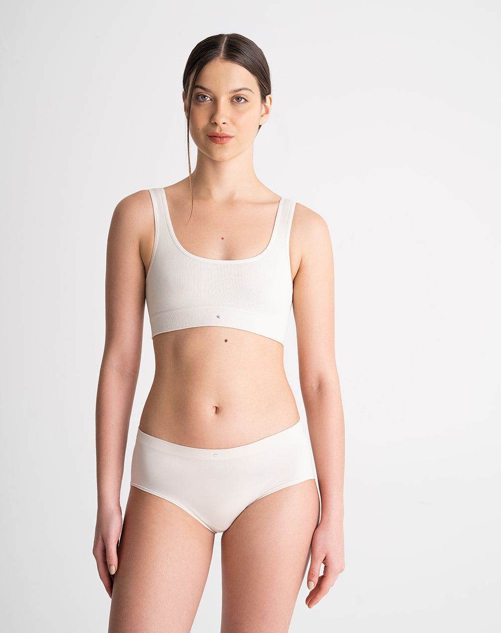 Top soporte medio seamless caqui