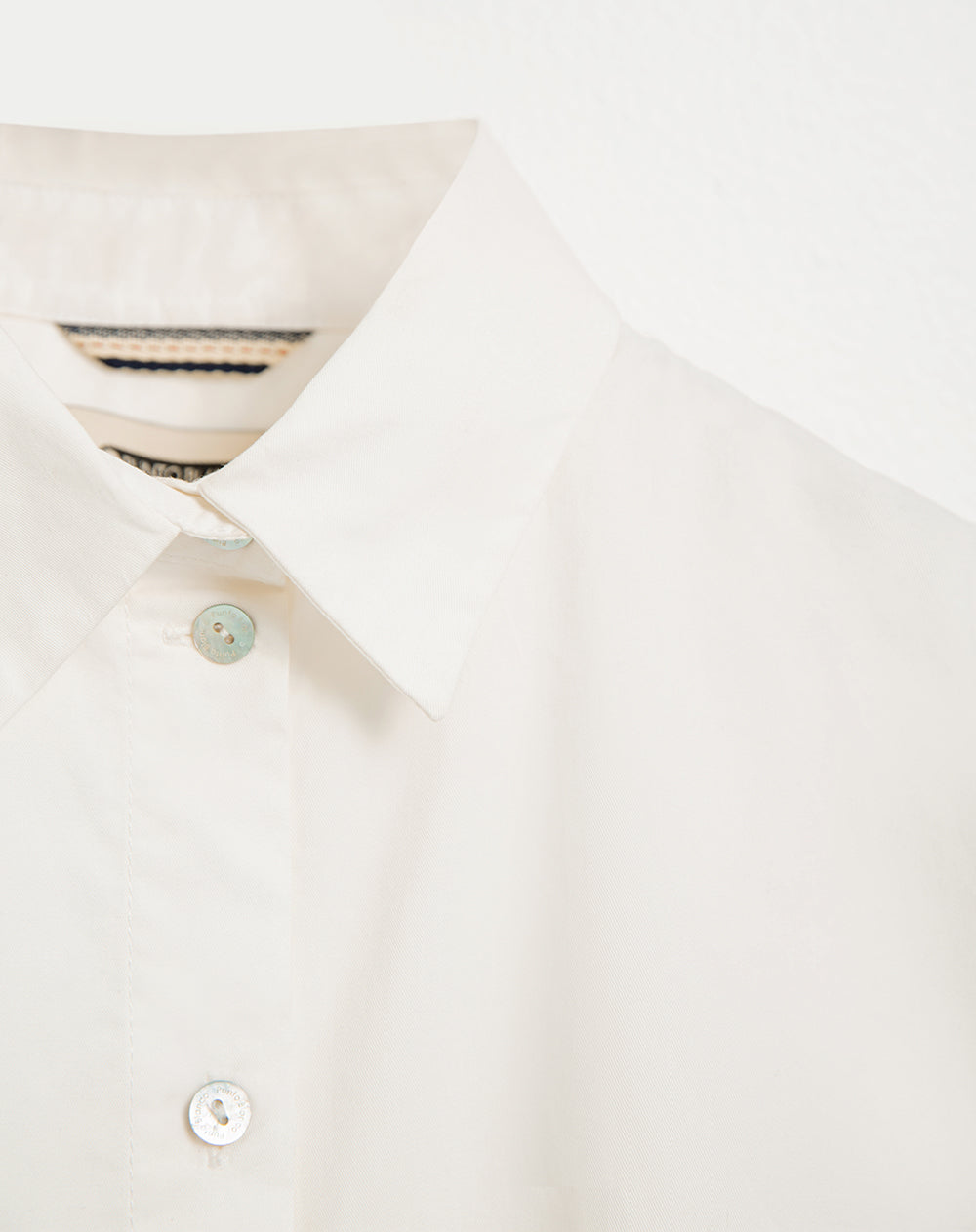 Camisa manga larga oversize algodón crudo mujer