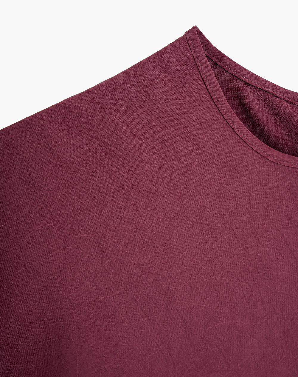 Vestido midi drapeado vino tinto mujer