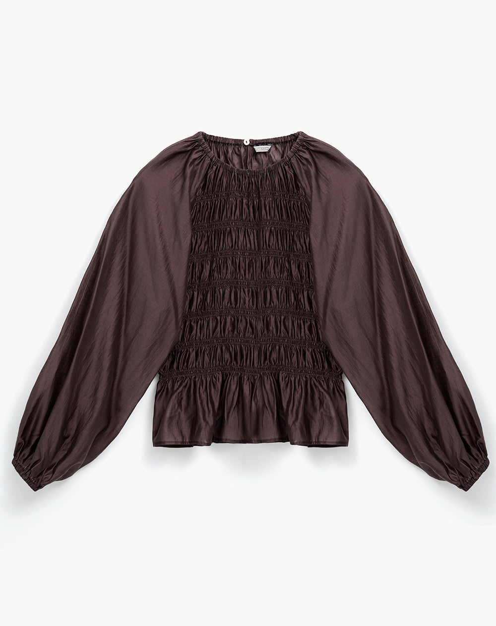 Camisa oversized fit manga larga cafe