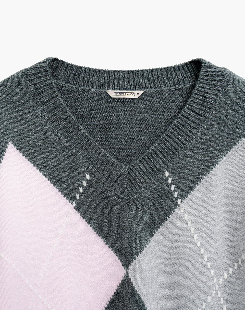Suéter oversized gris mujer
