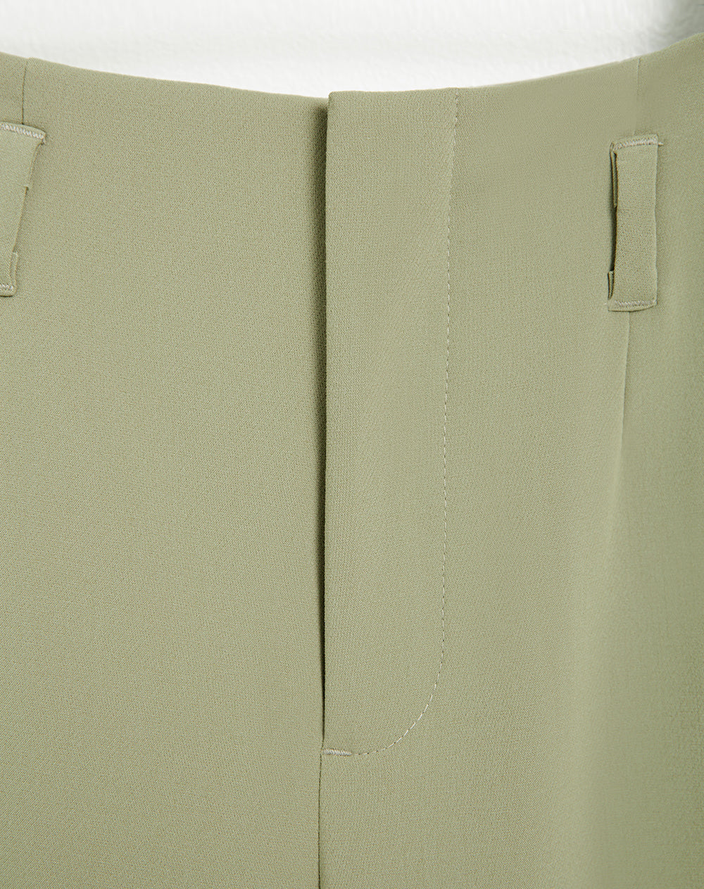 Pantalón culotte tiro alto doblez en bota verde mujer