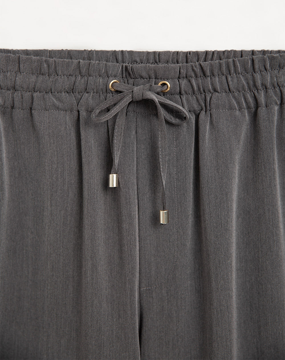 Pantalón loose fit tiro alto gris