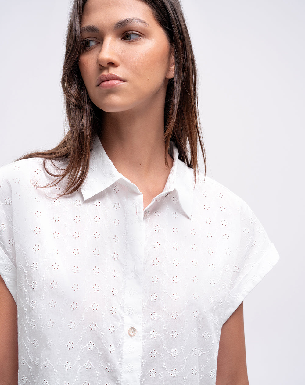 Camisa + short de pijama blanco mujer