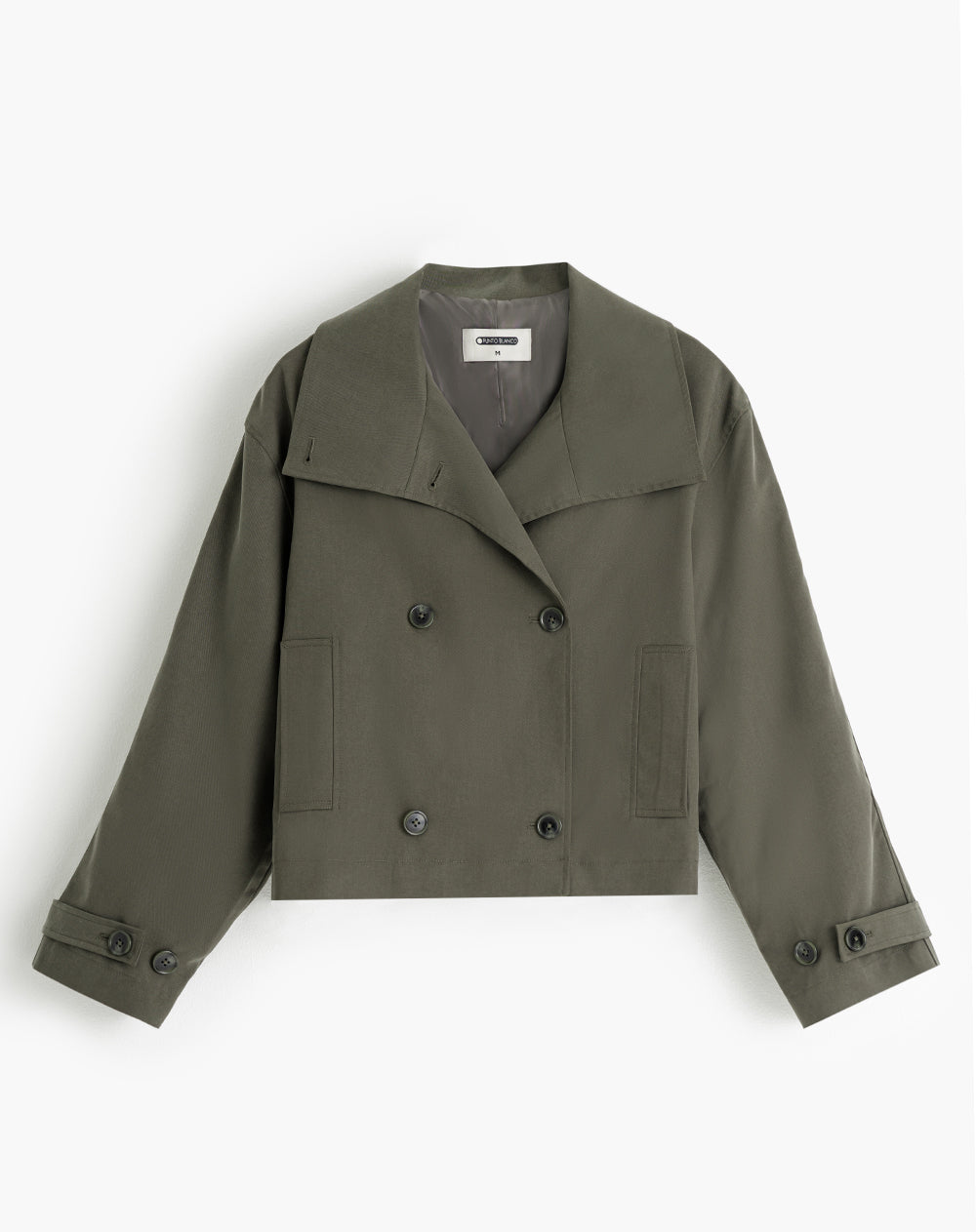 Chaqueta con forro y sin capucha verde mujer