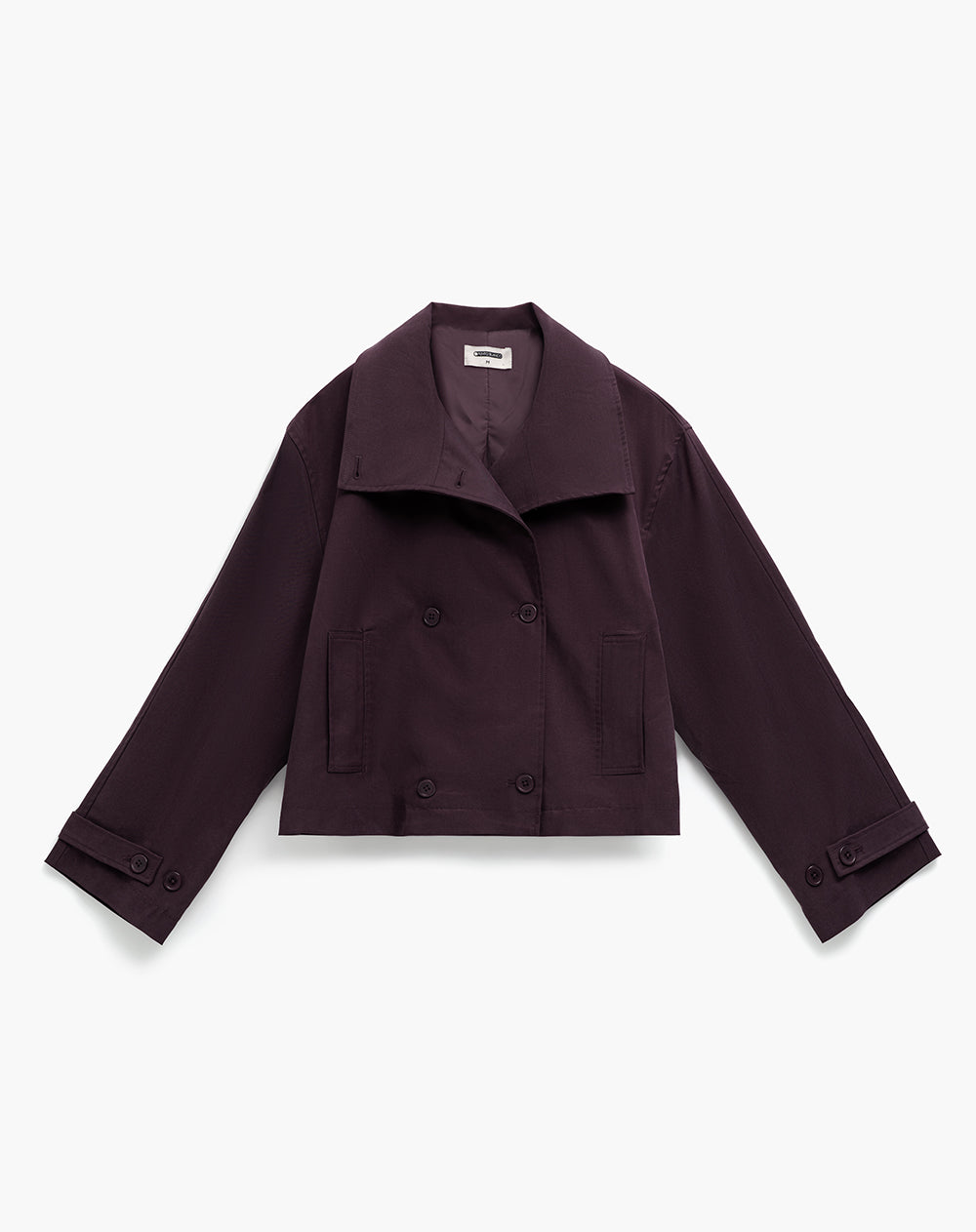 Chaqueta trench corta  vino tinto mujer
