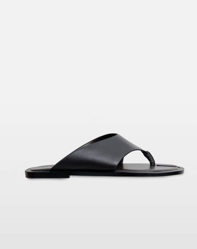 Sandalias planas café mujer