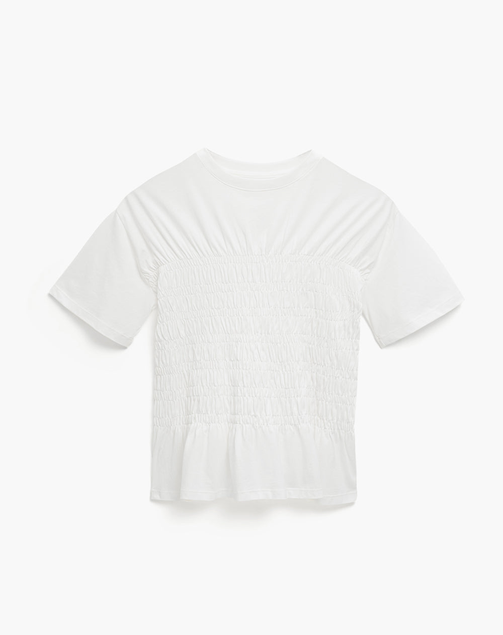 Camiseta nido de abeja crema mujer