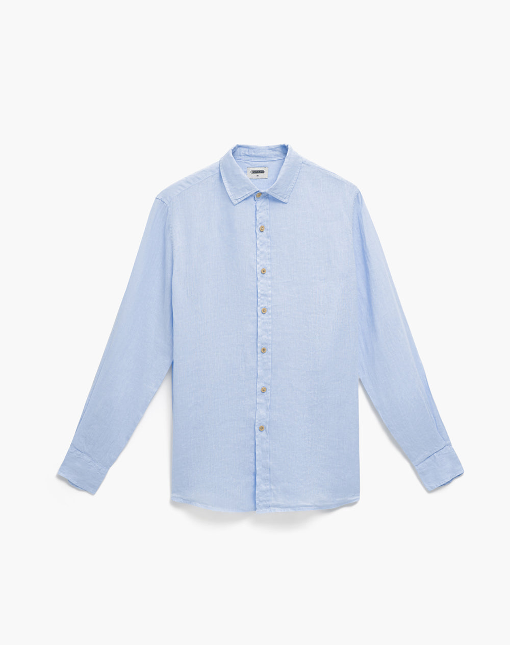 Camisa regular fit manga larga azul