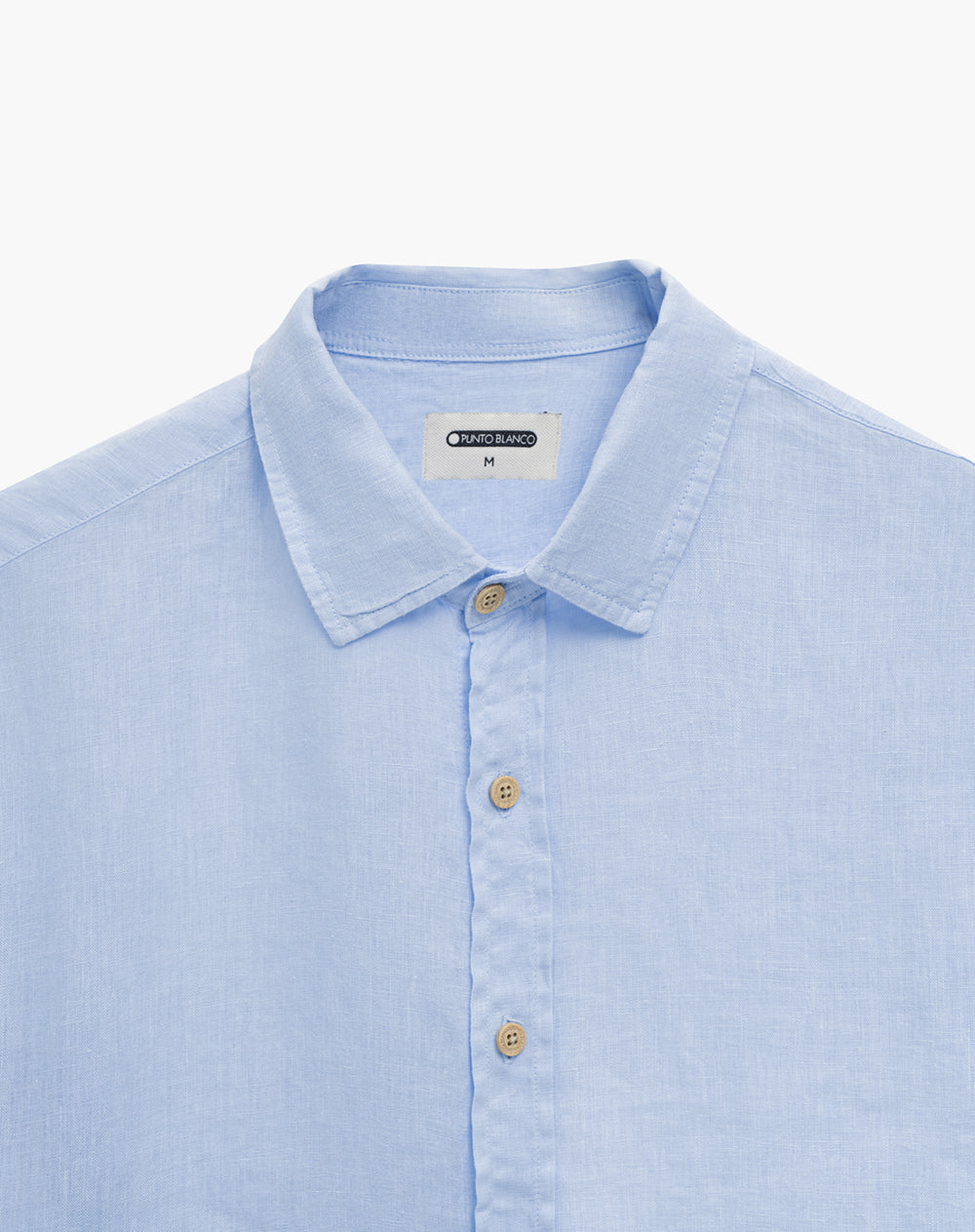 Camisa regular fit manga larga azul