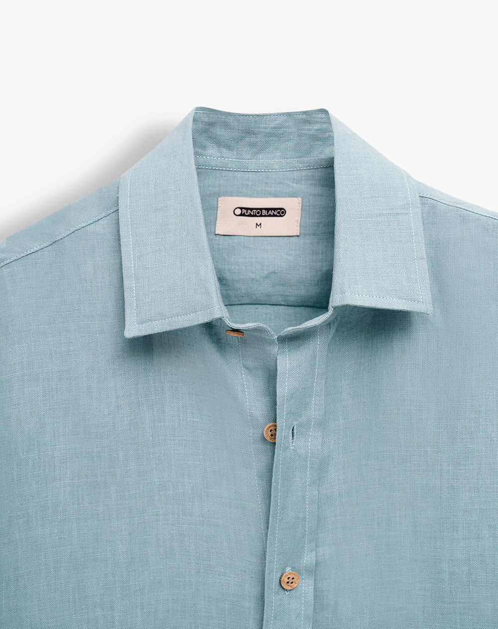 Camisa regular fit manga larga azul