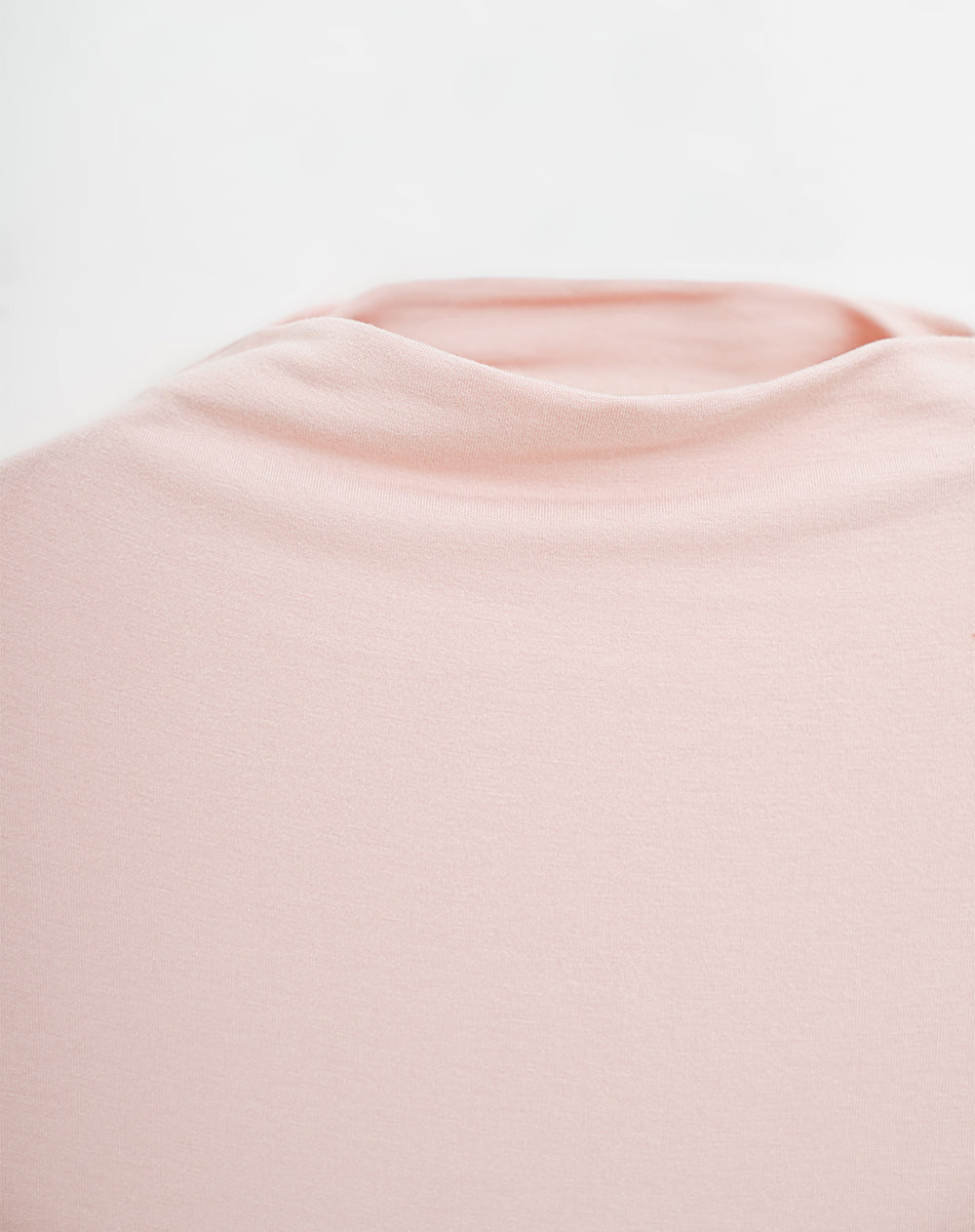 Camibuzo semi ajustado algodón sostenible cuello tortuga rosa mujer