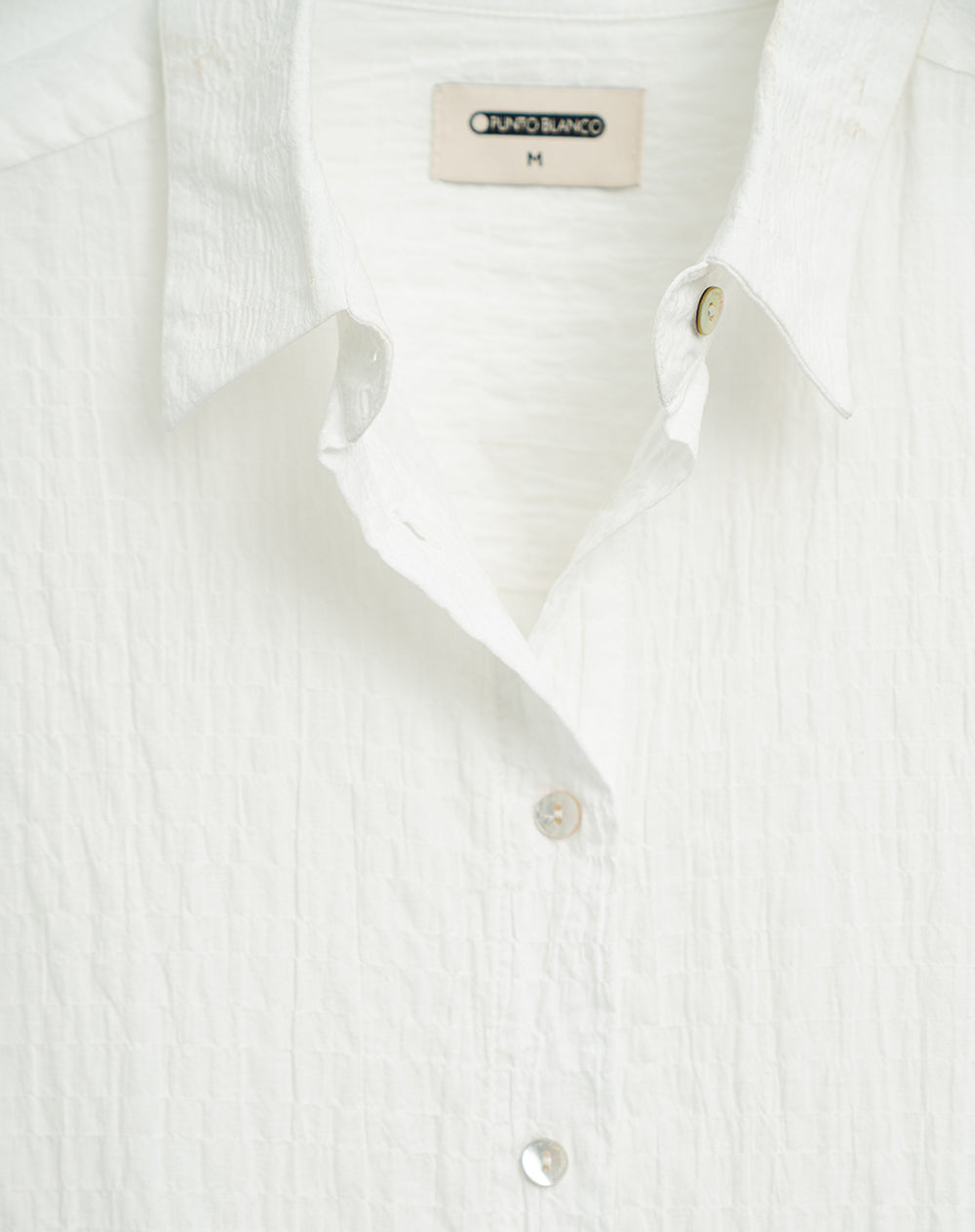 Camisa manga larga oversize efecto arrugado crudo mujer
