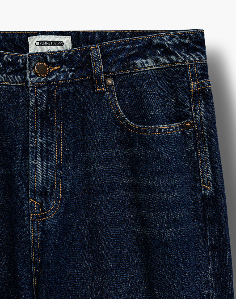 Jean recto tiro alto índigo oscuro mujer