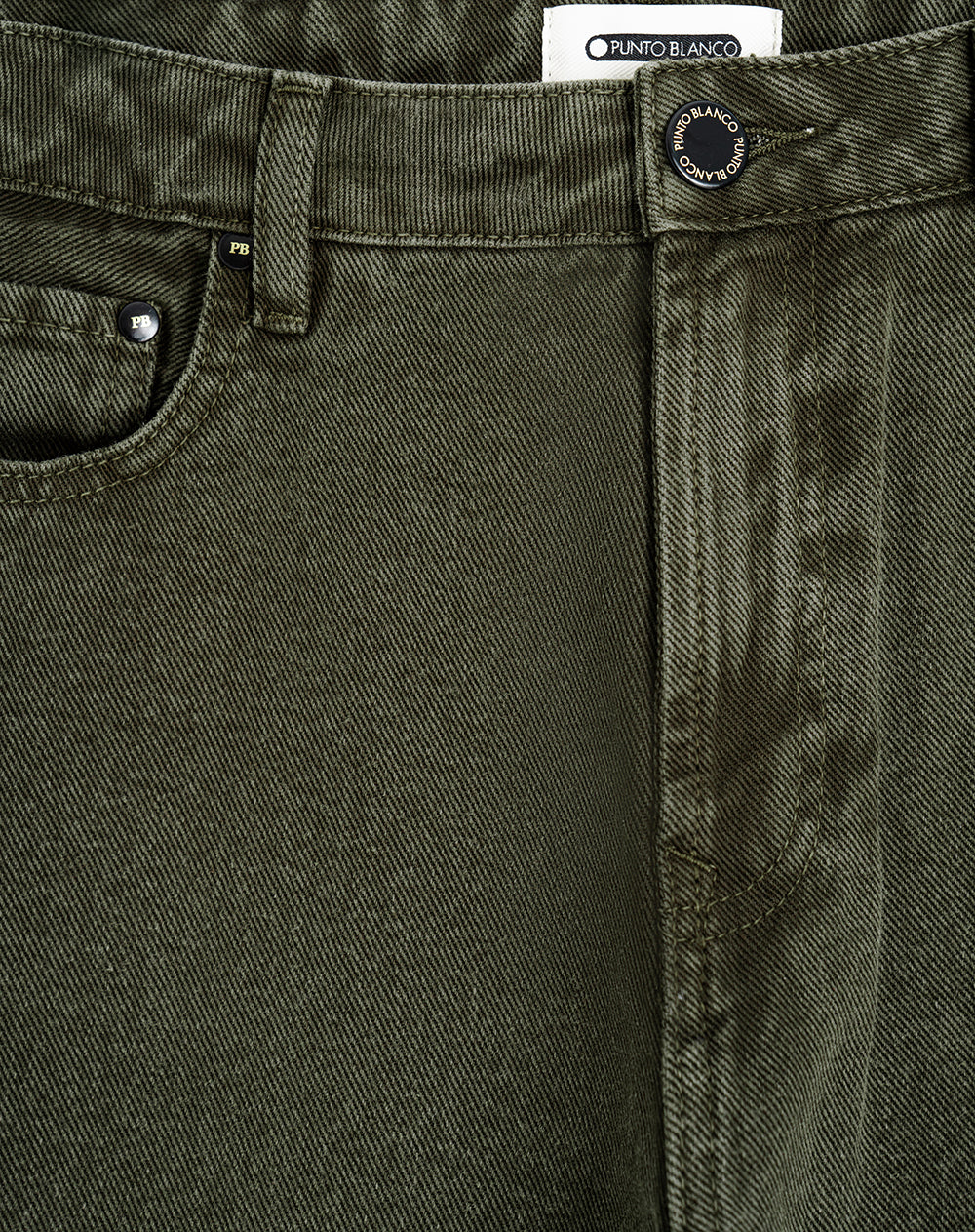 Jean regular fit tiro alto verde