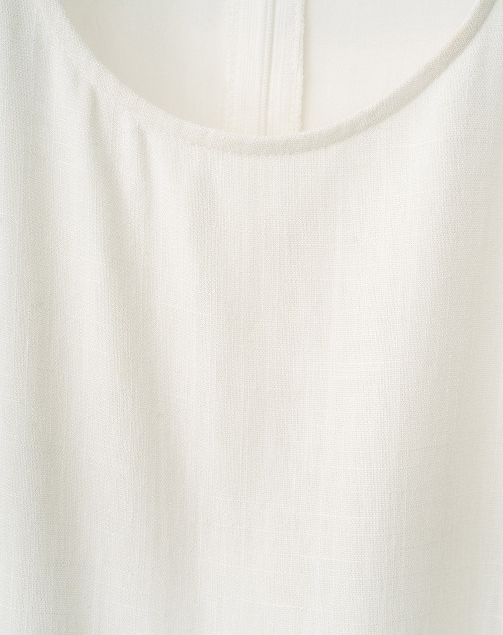 Vestido largo lino con forro crudo mujer
