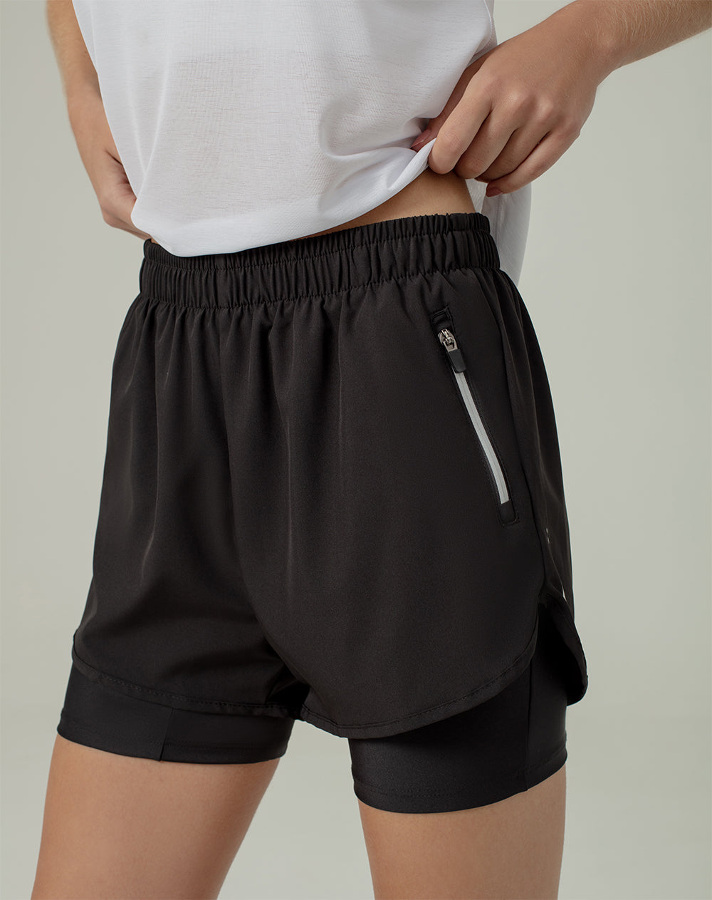 Short deportivo ciclista interno negro para mujer
