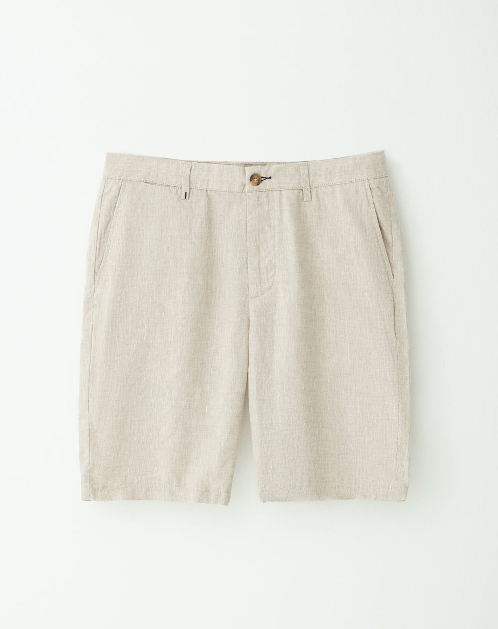 Bermuda regular fit en lino kaki