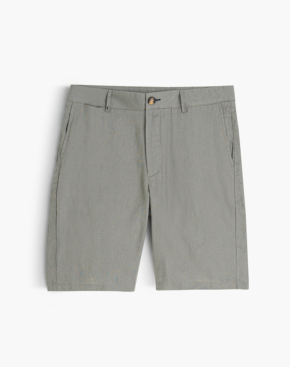 Bermuda regular fit en lino verde