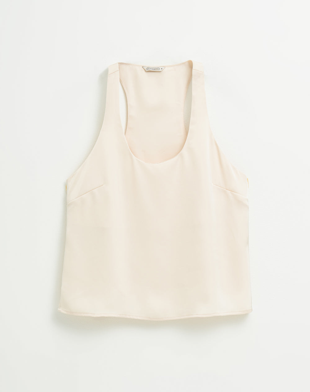 Camisa sisa en lino crema para mujer