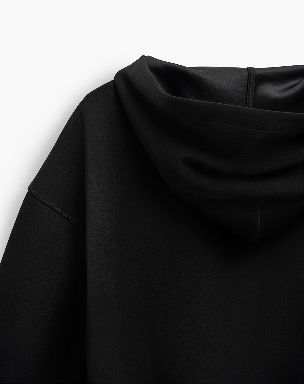Chaqueta hoodie oversized negra mujer