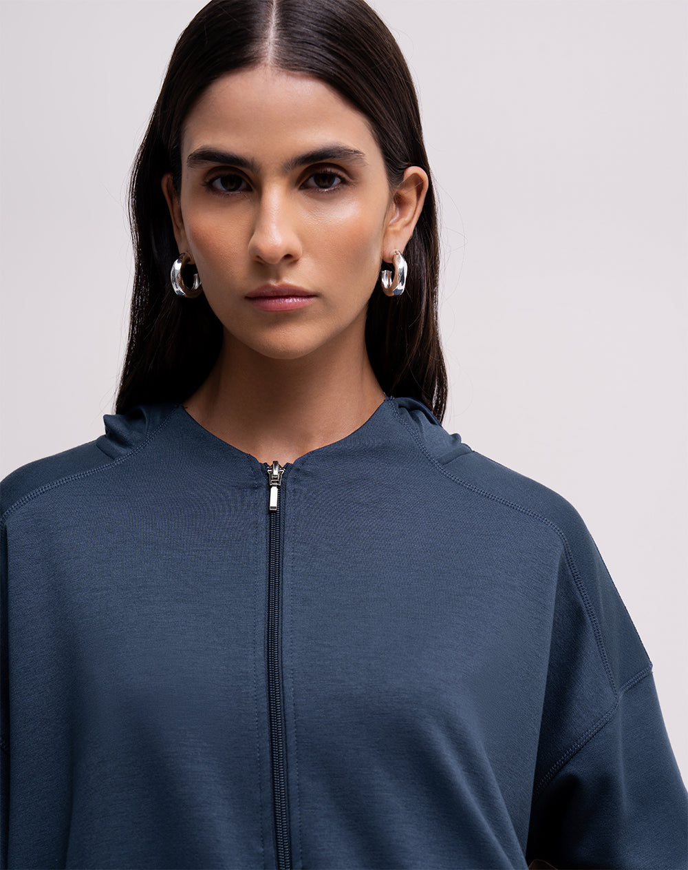 Chaqueta confort azul mujer