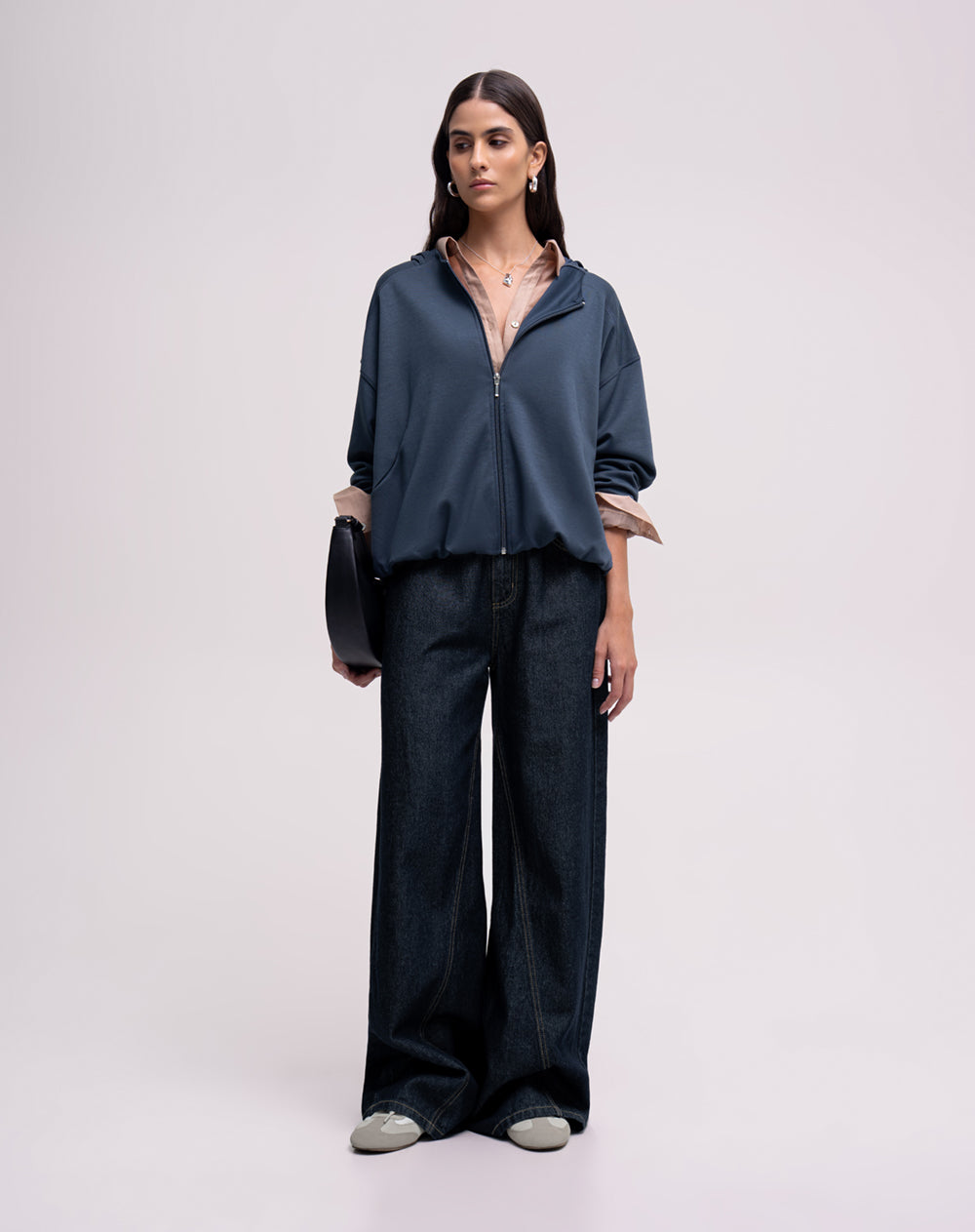 Chaqueta confort azul mujer
