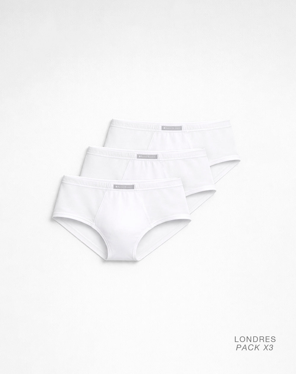 Bóxer brief algodón panel anatómico x3unds blanco