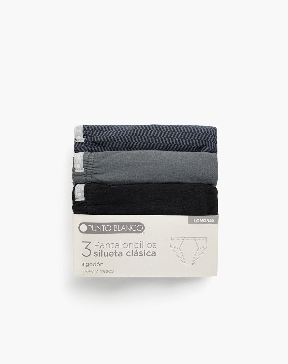 Bóxer brief algodón panel anatómico x3unds surtido