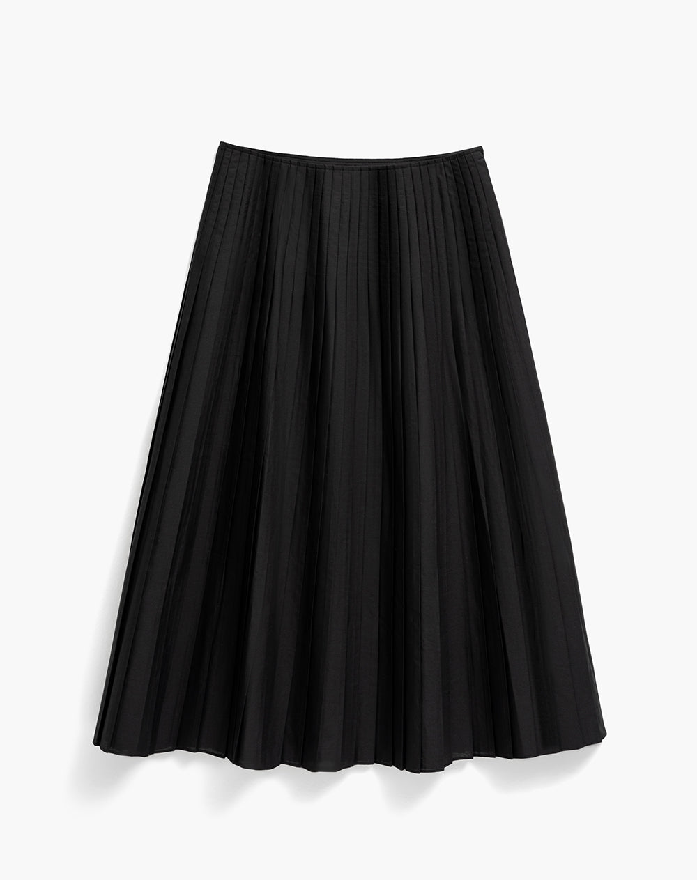 Falda midi plisada tiro alto negra mujer