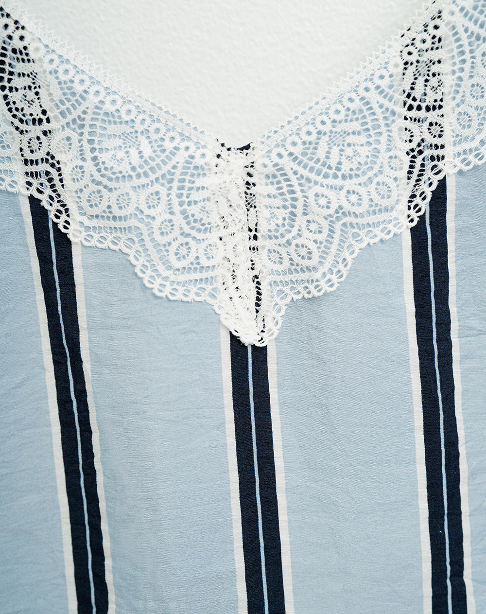 Blusa de pijama mujer azul rayas