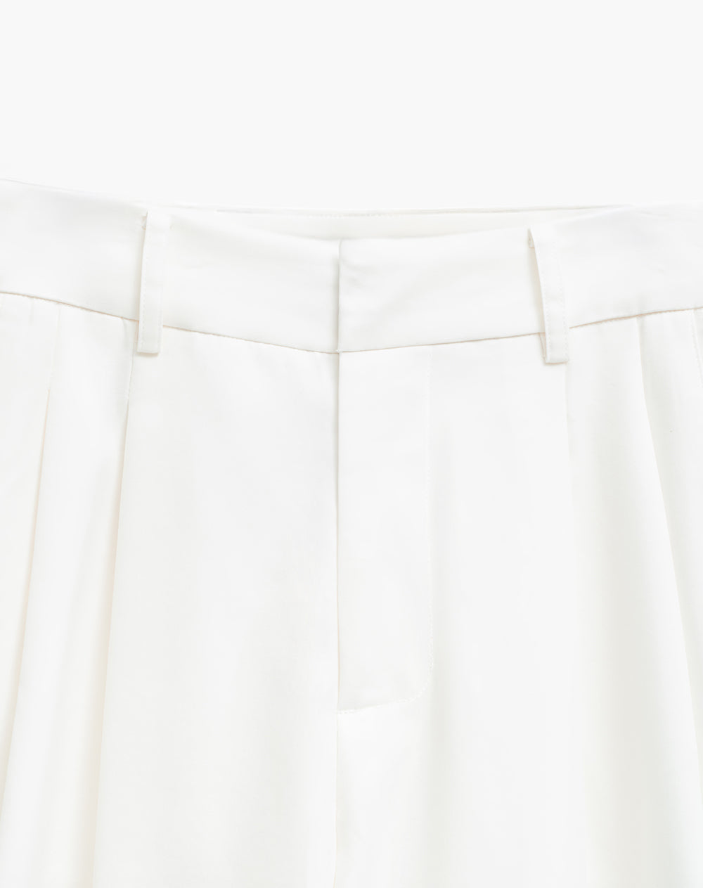 Pantalón wide leg tiro alto blanco mujer