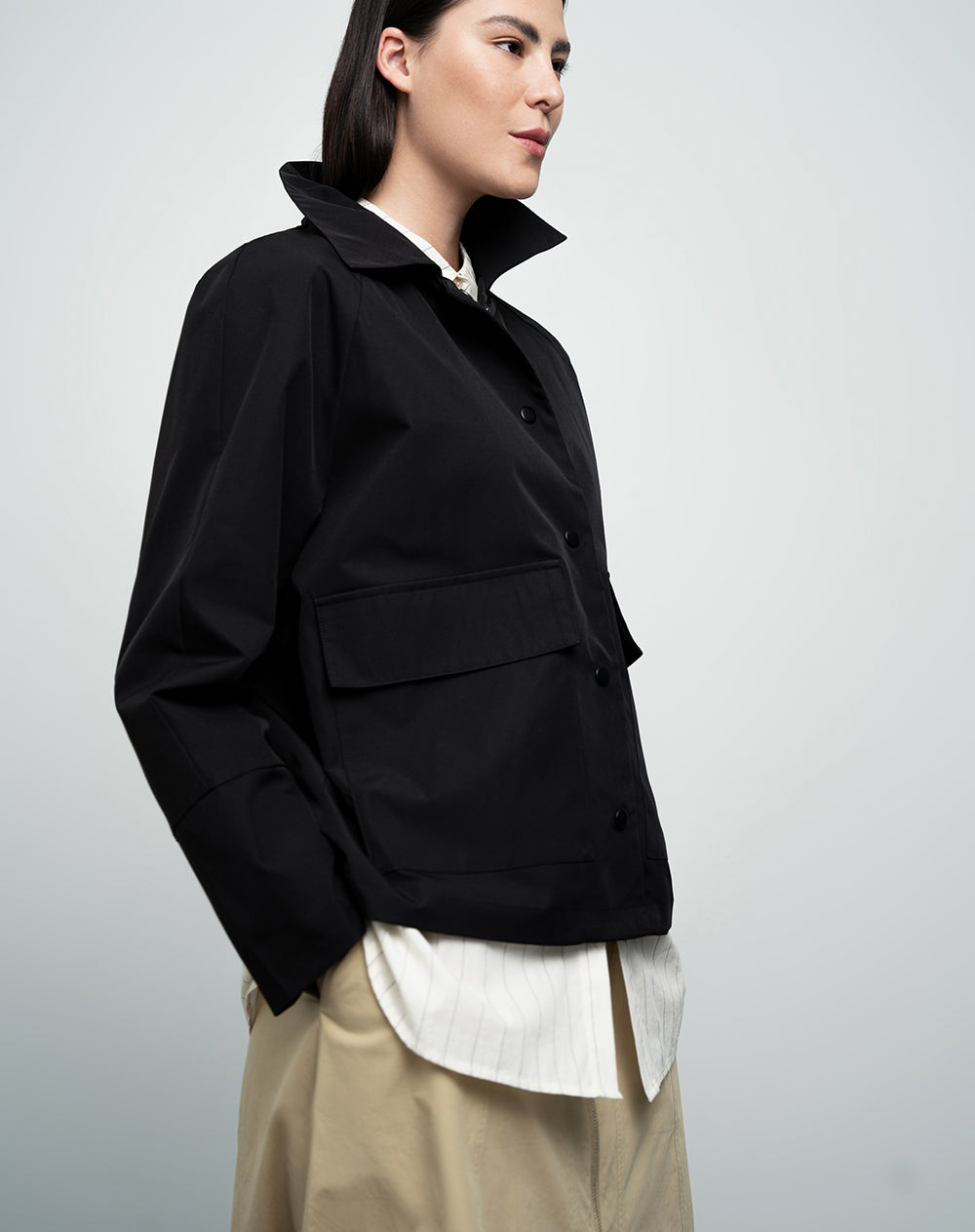 Chaqueta oversized fit negra