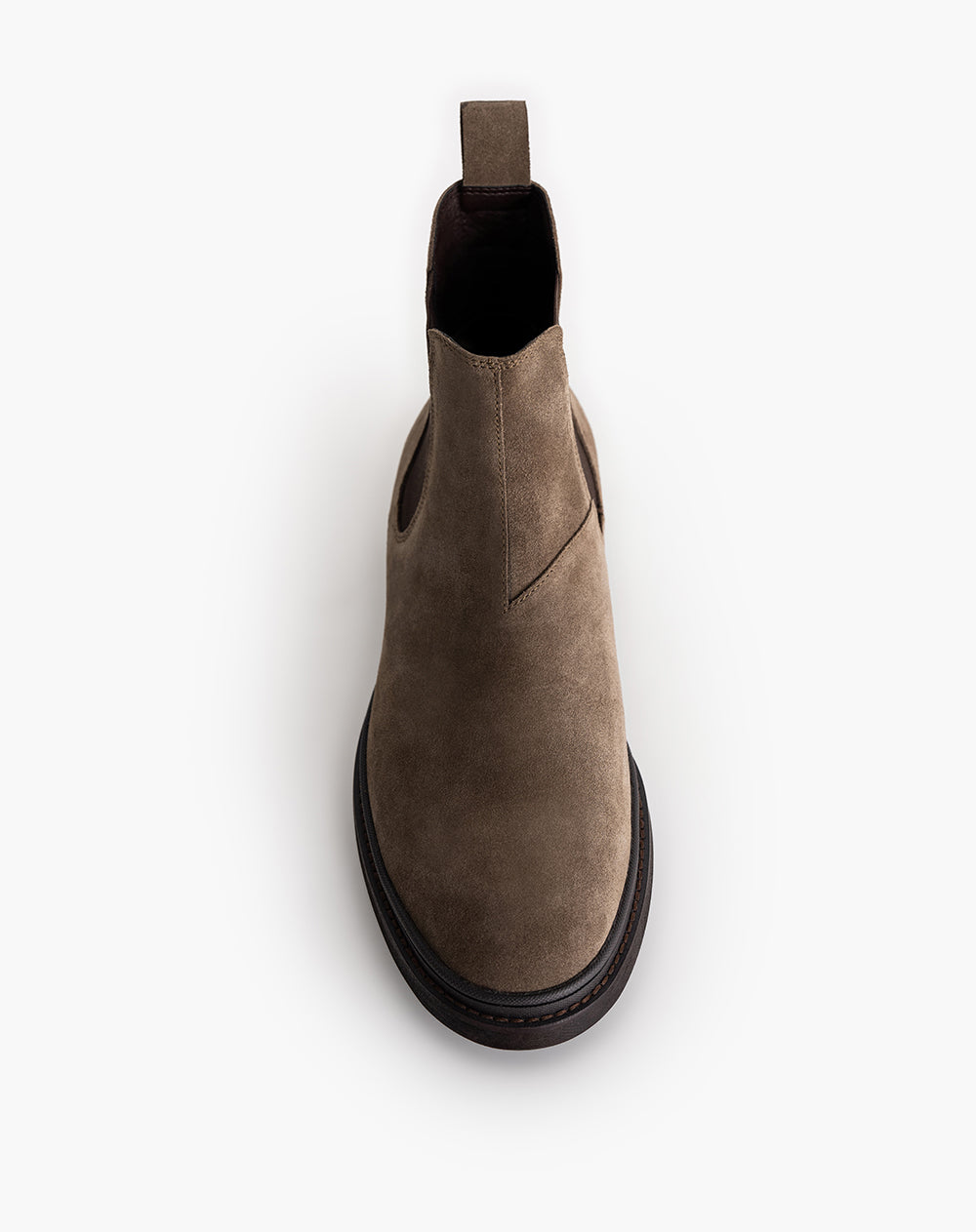 Botas cuero gamuza café hombre