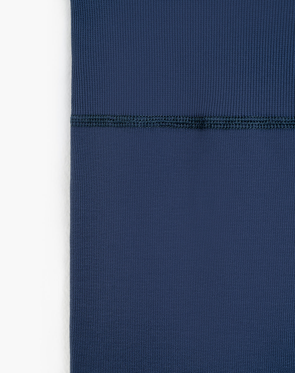 Legging deportivo control abdomen azul mujer