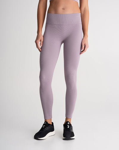 Legging deportivo control abdomen morado mujer
