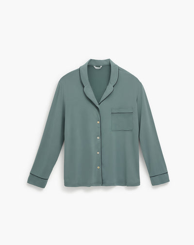 Camisa + pantalón de pijama verde mujer