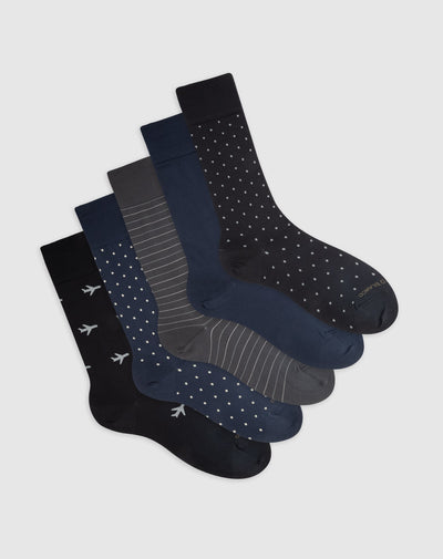 Medias para hombre largas formales pack x5unds surtidas